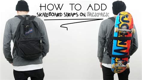 backpack with skateboard straps.